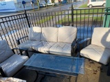 Nice patio set with cushions metal frame