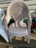 3- tan or gray plastic lawn chairs