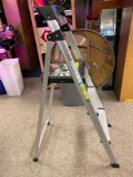Easy reach aluminum ladder