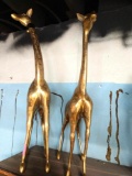 Pair of metal 32 inch tall giraffes