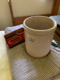 Crock and vintage iron