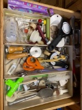 contents in drawer in kitchen