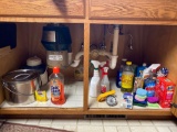 contents in cabinet under sink