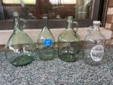 4 glass jugs