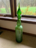 29 inch tall glass green vase