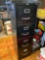 Tall black four drawer filing cabinet