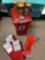 Powder cleanser red trashcan and miscellaneous
