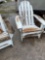 4 adirondack chairs with 2 tables