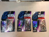 3 Star wars figures on cards