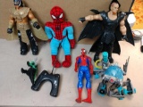 Toy figures including Spider-Man