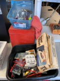 Red toolbox and miscellaneous tools