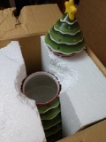 14 inch ceramic Christmas tree cookie jar