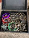 Jewelry box with bangle bracelets