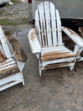 4 adirondack chairs with 2 tables