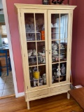 Vintage painted china cabinet