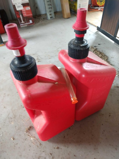 Two 5-gallon gas cans