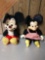 Vintage Mickey and Minnie stuffed toys