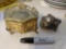 Two metal trinket boxes