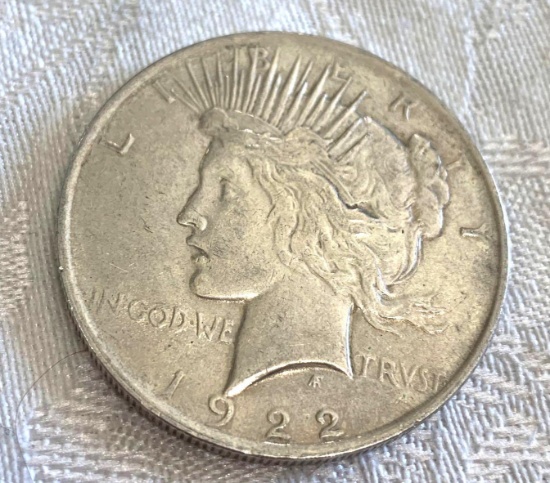 Peace silver dollar 1922