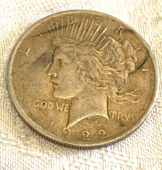 Peace silver dollar 1922