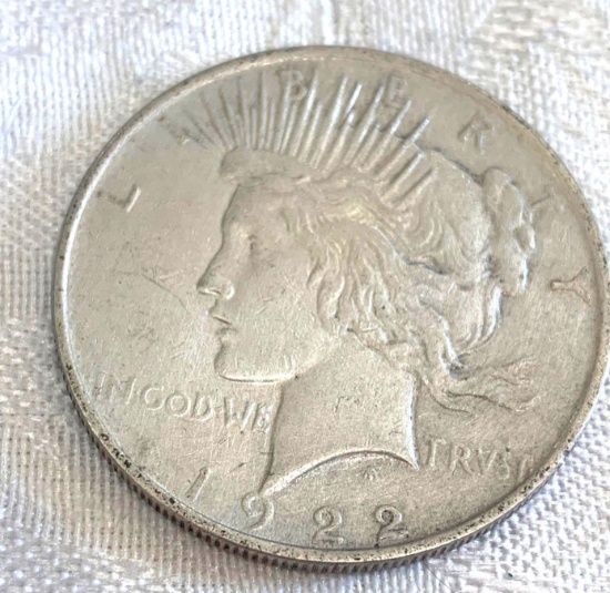 Peace silver dollar 1922