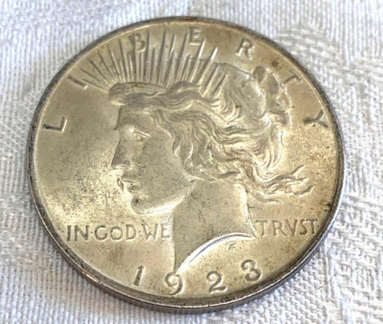 Peace silver dollar 1923