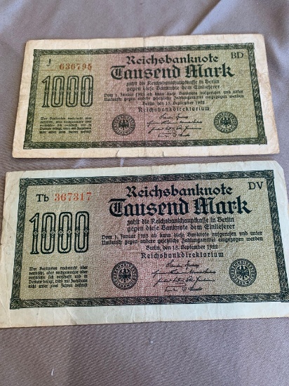 1922 German currency