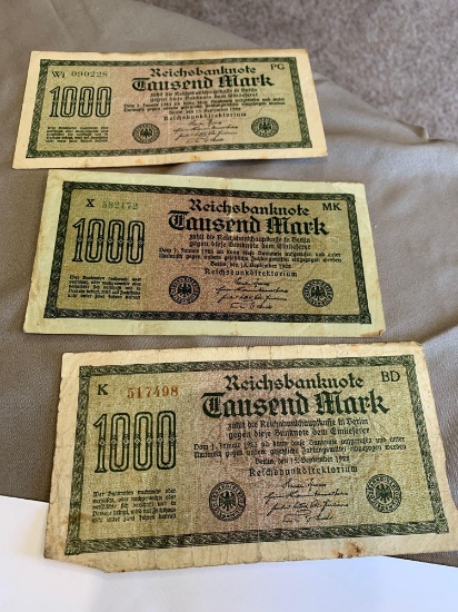 1922 German currency