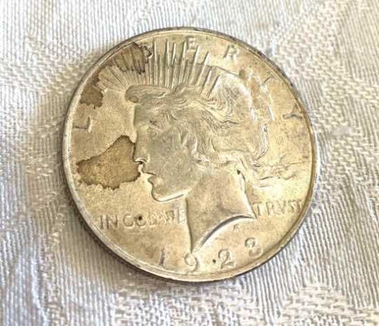 Peace silver dollar 1923