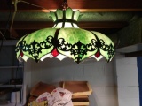 23 in leaded glass hanging lamp shade