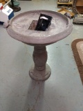 Plastic bird bath with pump