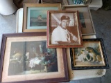 5 vintage framed pictures