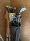 Two sets of used golf clubs