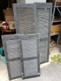 4 wood shutters