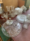 Miscellaneous clear glass trays drinking glasses miscellaneous
