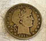 Barber half dollar 1913s