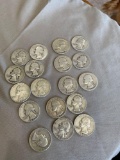 18 Washington silver quarters