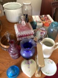 Glass vases and miscellaneous