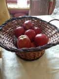 Basket of artificial apples