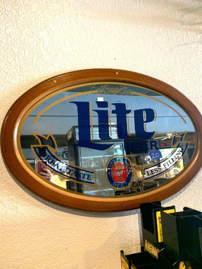 Miller light beer mirror