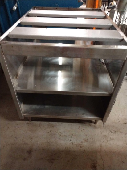 33 x 42 stainless steel base with shelves