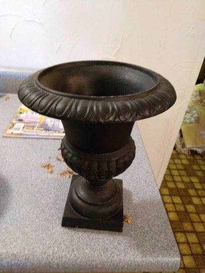 10 inch cast iron vase