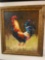 Framed rooster painting