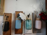 4 craft made decorative jars