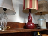 Three lamps including jug lamp