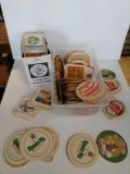 Large collection of beer coasters