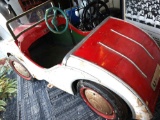Vintage carnival ride car wooden