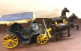 Stanley Toys Cast Iron Horse and Carriage