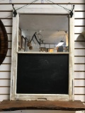 36 inch x 23 inch Hanging Mirror/ chalkboard Shelf