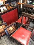 Leg-O -Matic co Card Table and 4- Matching Chairs